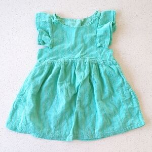 Cat & Jack Teal Kids Dress With Silver Accents